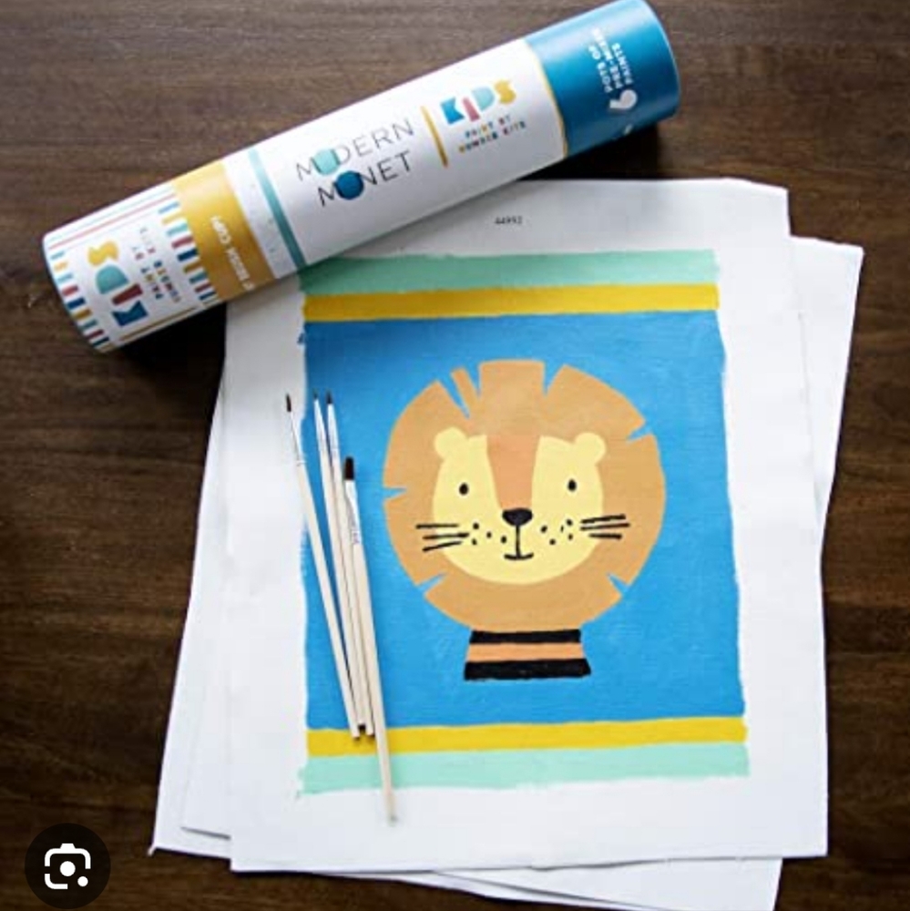 Modern Monet kids paint by number kit